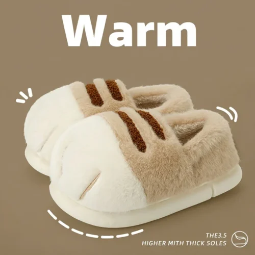 Cat Paw Shoes, Fluffy House Shoes