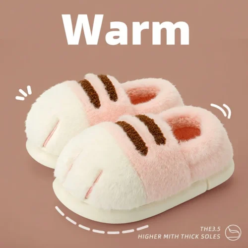 Cat Paw Shoes, Fluffy House Shoes