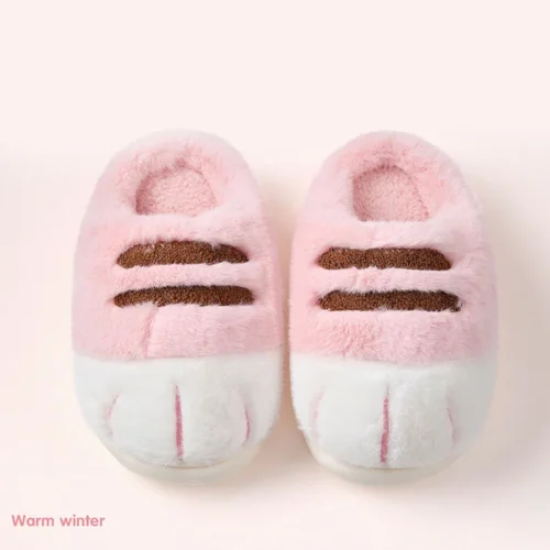 Cat Paw Slippers, Fluffy House Shoes