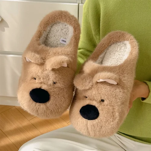 Cute Animal Slippers, Fluffy House Shoes