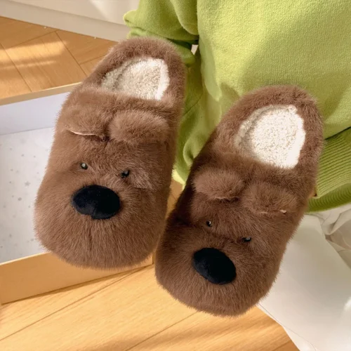 Cute Animal Slippers, Fluffy House Shoes