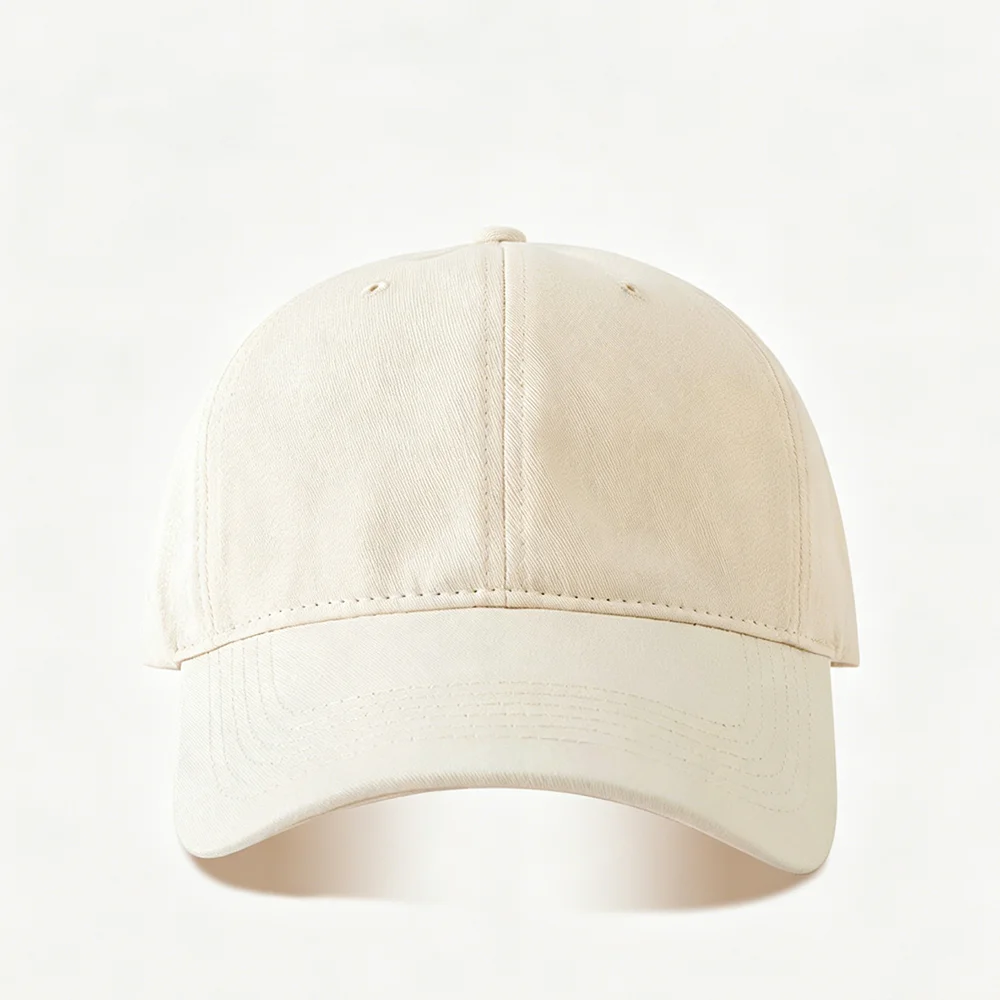 Classic Cotton Baseball Cap of Various colours -White - Adjustable Snapback, Solid Color Everyday Hat